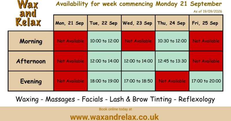 Treat Yourself This Week at Wax & Relax!