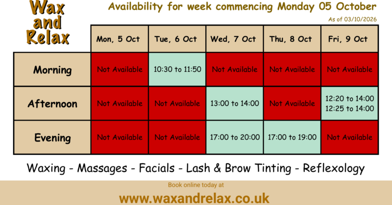 Treat Yourself This Week at Wax & Relax!